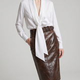 Saint Laurent Lavallière cotton poplin shirt