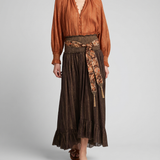Zimmermann Aster shirred midi skirt
