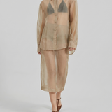 The Frankie Shop Peri sheer shirt