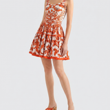 Dolce & Gabbana Majolica print charmeuse bustier top