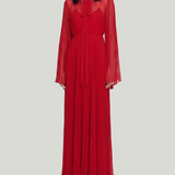 Gucci Pleated sheer maxi dress