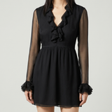 Gucci Silk ruffle mini dress