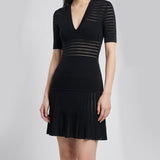 Balmain V-neck knit mini dress