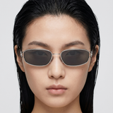 Gucci Rectangular metal sunglasses