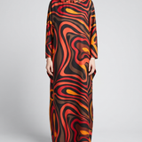 Pucci Embroidery Marmo print silk kaftan