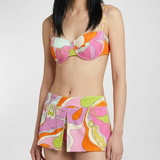 Pucci Printed cotton-terry bikini top