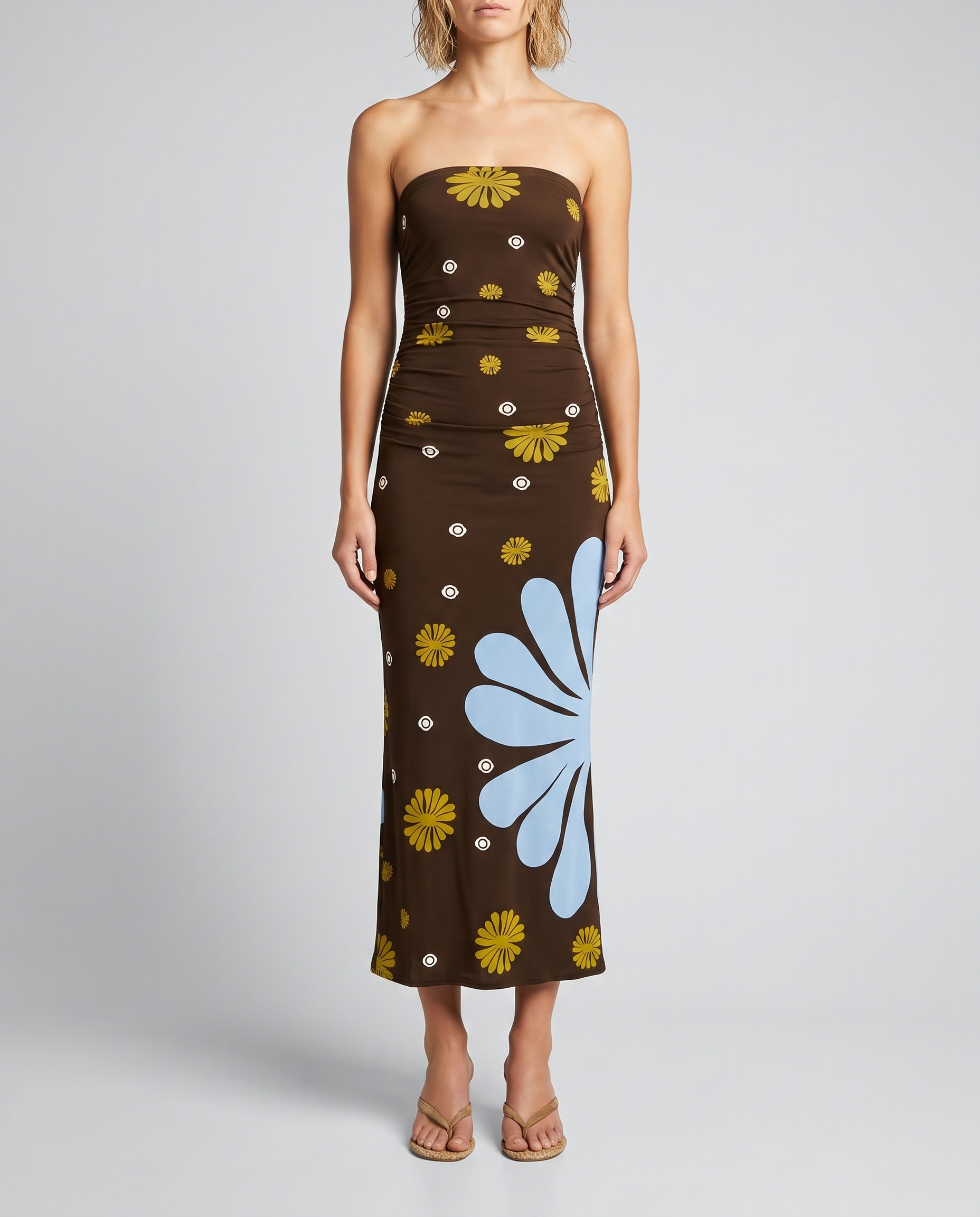 cala de la cruz daphne jersey maxi dress Daphne printed jersey maxi dress in multicoloured - Cala De La Cruz