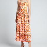 Dolce & Gabbana Pleated printed cotton-poplin midi dress