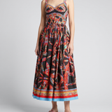 Dolce & Gabbana Carretto-print poplin midi dress