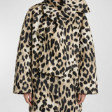 Givenchy Cocoon jacquard coat with scarf
