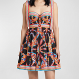 Dolce & Gabbana Carretto-print poplin dress