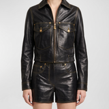 Versace Nappa leather shorts