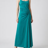 McQueen Asymmetric drape evening dress