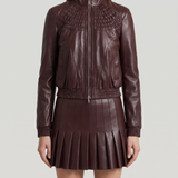 McQueen Cropped leather jacket