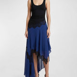 Christopher Esber Cutaway lace gathered tank long dress