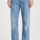 Ami Paris Logo-patch straight-leg jeans