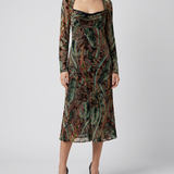 Etro Paisley embroidered midi dress
