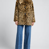 Givenchy Leopard faux fur coat