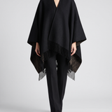 Fendi FF Zucca wool and cashmere poncho