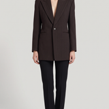 Saint Laurent chalk-stripe wool mélange jacket