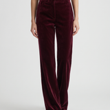 Versace liquid velvet straight-leg trousers