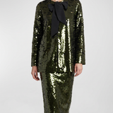 Carolina Herrera sequined merino pencil skirt