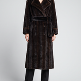 The Frankie Shop Daph faux fur padded trench coat