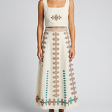 House of Aegae Thrace Embroidered crop top