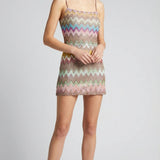 Missoni Macro zigzag lamé cover-up mini dress