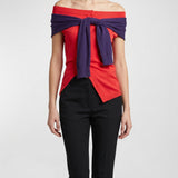 JW Anderson Layered off-shoulder wool top