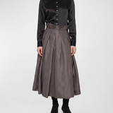 Khaite Astrid silk satin skirt