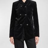 Khaite Rolo double-breasted velvet blazer