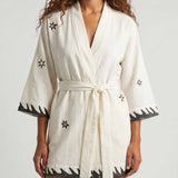 Kyr Lakis Short mermaid print kimono