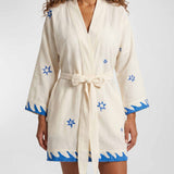 Kyr Lakis Short mermaid print kimono