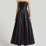 McQueen Strapless lace-trimmed ballgown