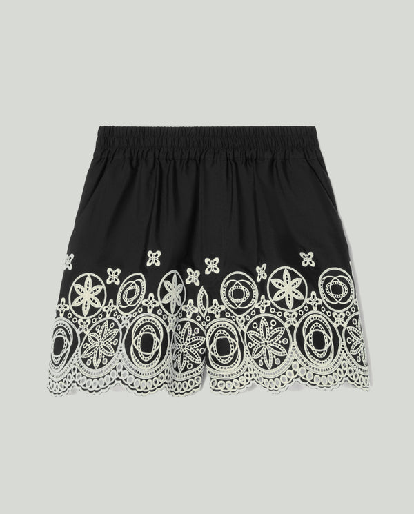 La DoubleJ Embroidered pull-up shorts