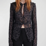 Gucci Leopard-print silk blend shirt