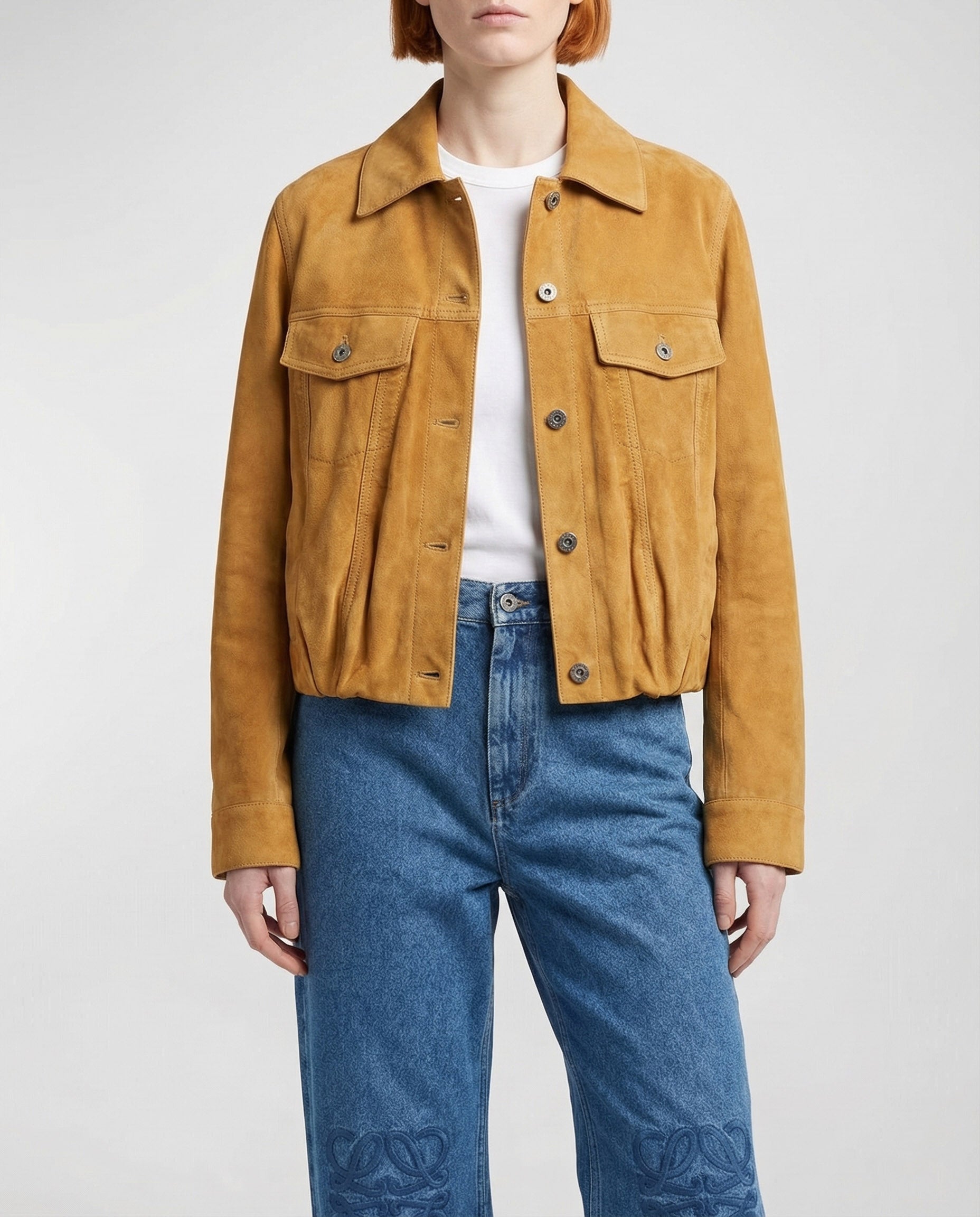 Loewe Gathered suede jacket – Luisa World