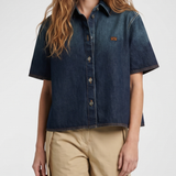 Loewe Double L asymmetric denim shirt