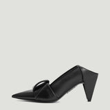 Loewe Origami flap back leather pumps