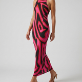 Pucci Labirinto print long fitted dress
