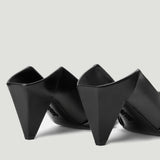 Loewe Origami flap back leather pumps