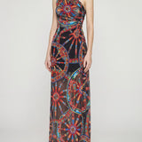 Dolce & Gabbana Carretto-print twill maxi dress