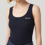 Miu Miu Ribbed knit tank top