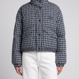 Miu Miu Check-pattern quilted jacket