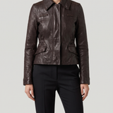 Miu Miu Crinkled leather jacket
