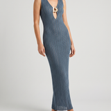 Moeva Antibes metallic knit maxi dress