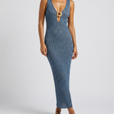 Moeva Antibes metallic knit maxi dress