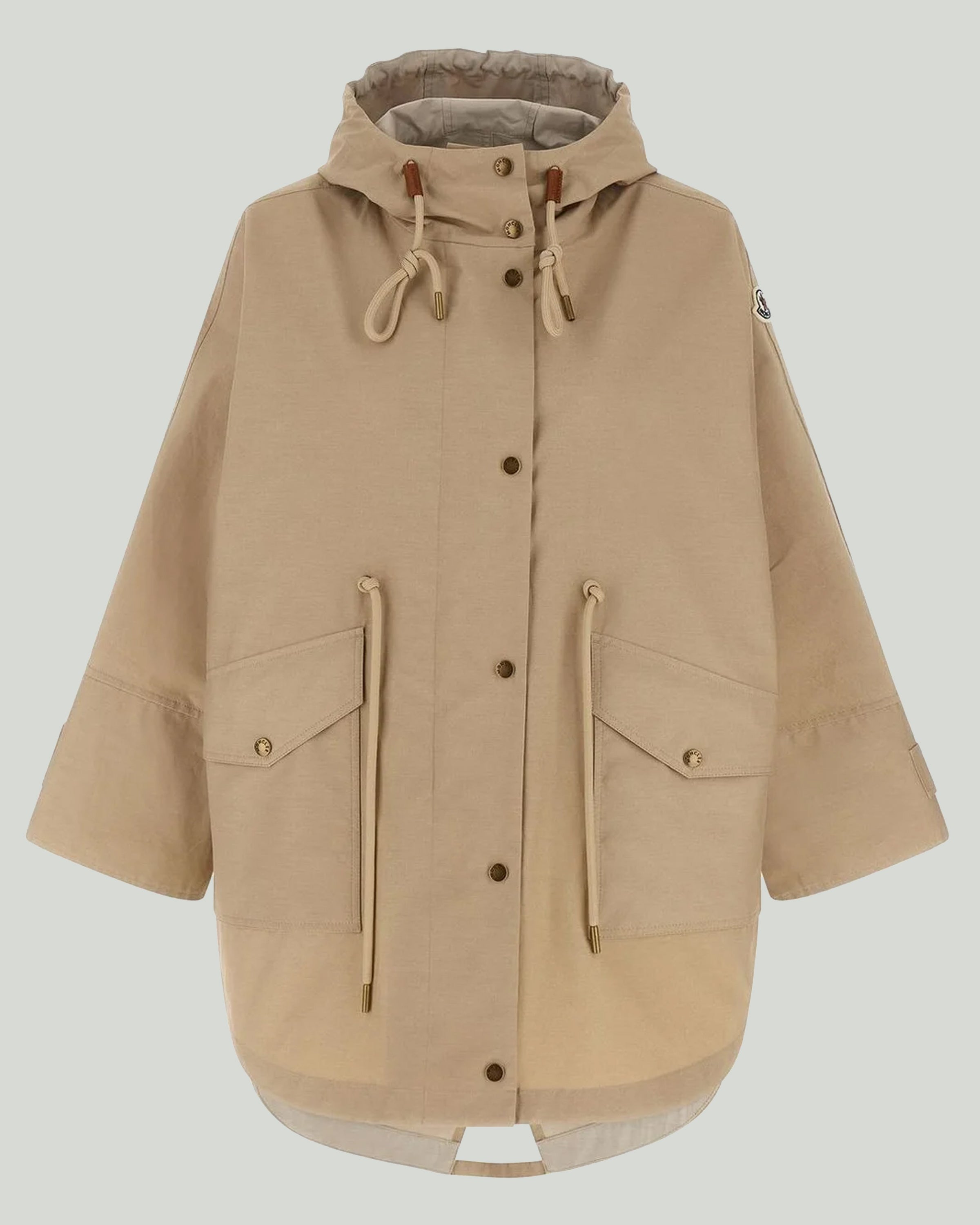 MONCLER ドルマンスリーブ マウンテンパーカー ベージュ 00 ポンチョ Moncler Brunnera hooded parka – Luisa World