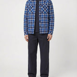 Gelt check cotton-blend down shirt jacket